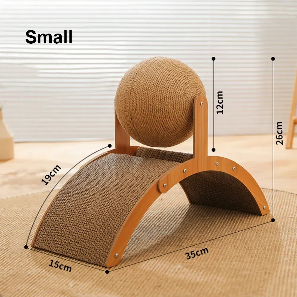 2-in-1 Cat Scratcher Hideout & Play Center