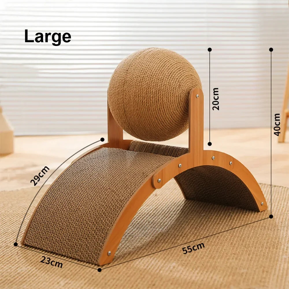 2-in-1 Cat Scratcher Hideout & Play Center